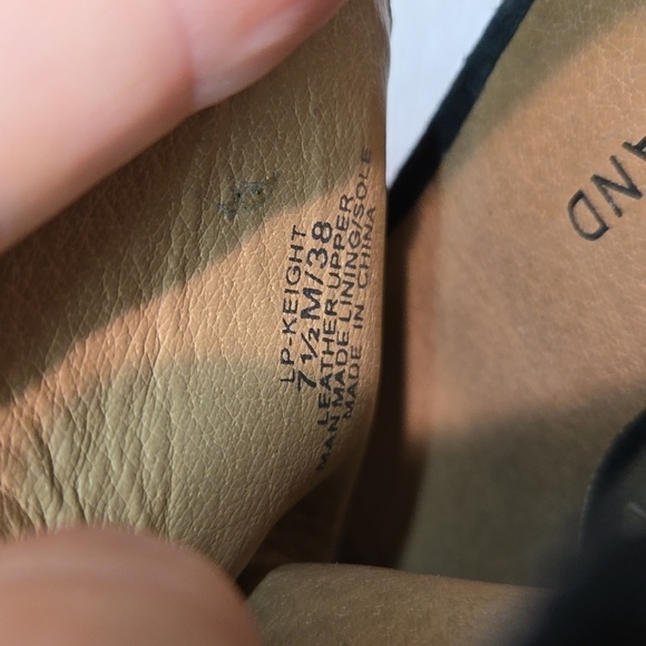 Lucky Brand Women Keight Ankle Leather Open toe Heels Boots shoes sz 7.5M - Picture 14 of 14